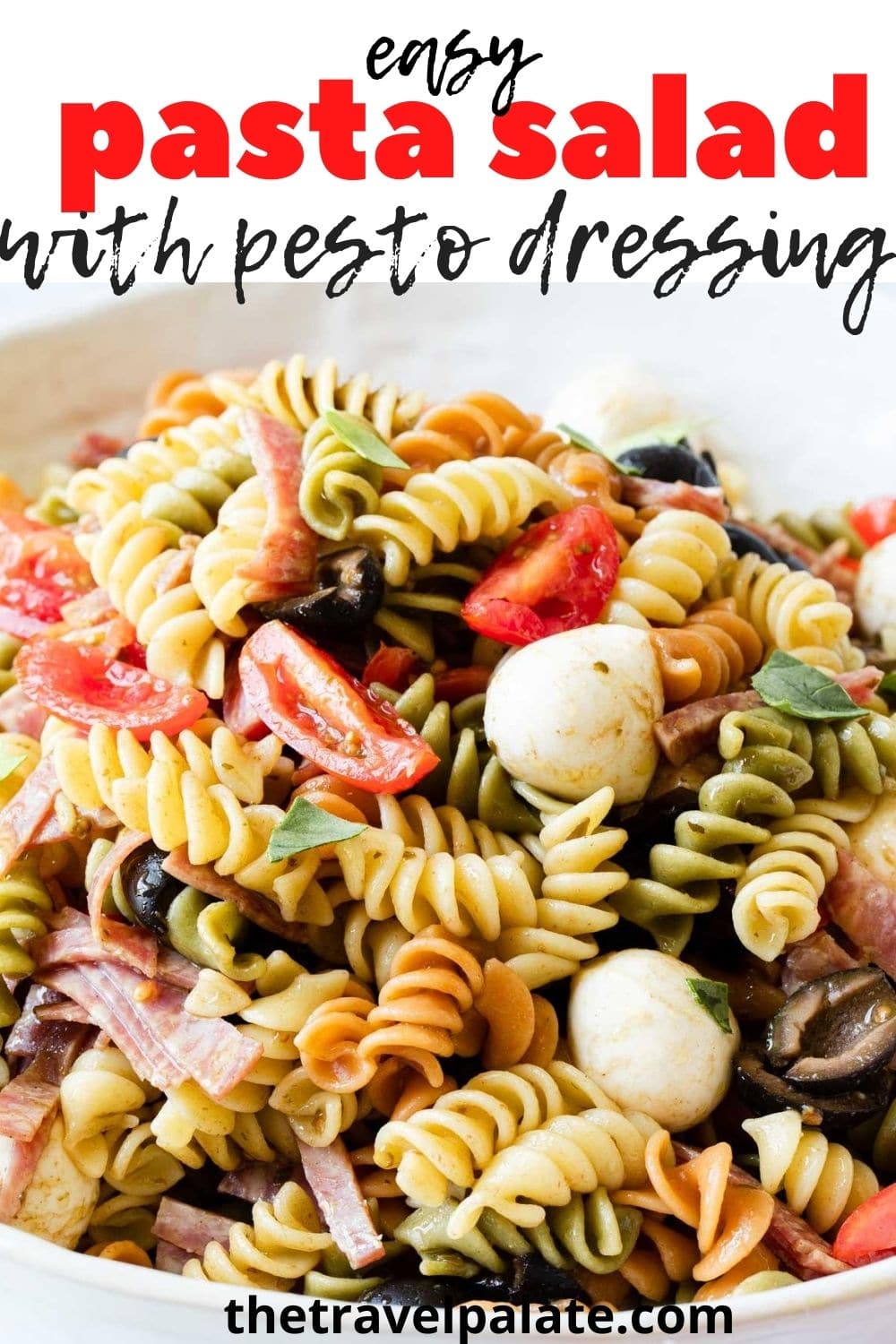 Easy Italian Pesto Pasta Salad - The Travel Palate