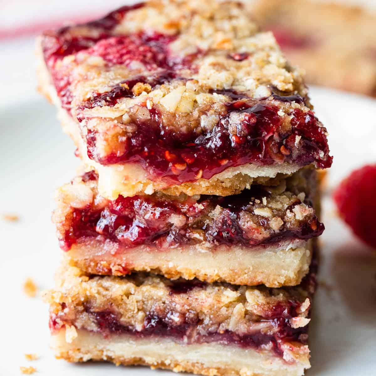 Raspberry Preserves Streusel Bars - The Travel Palate