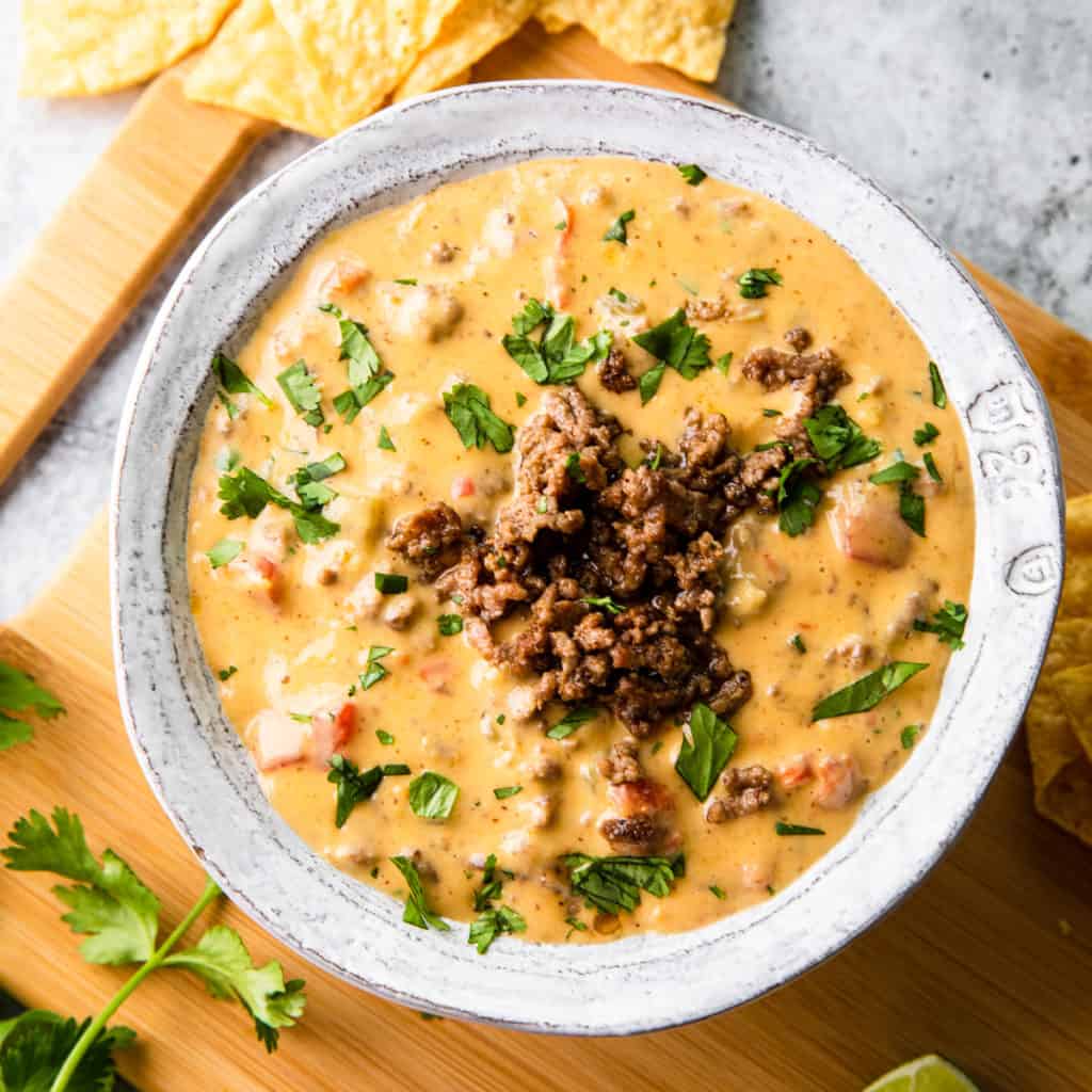 Ground Beef Queso Dip The Travel Palate