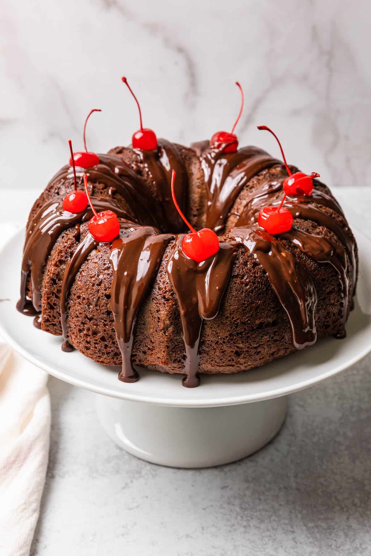 Chocolate Cherry Bundt Cake - The Travel Palate