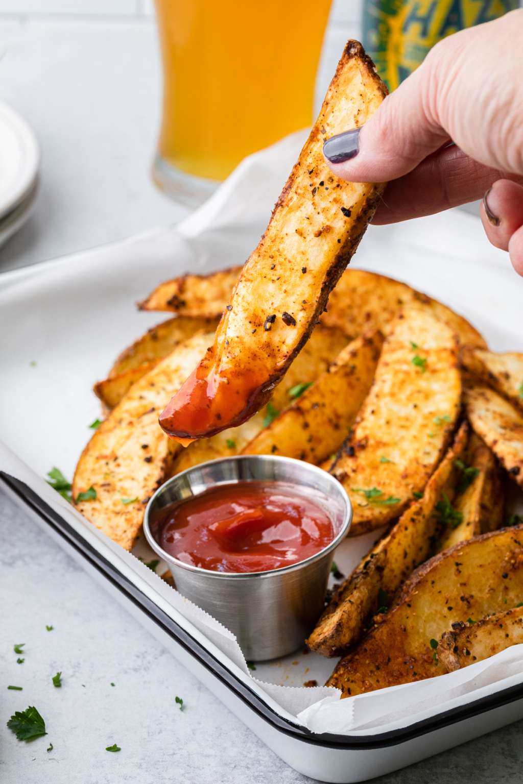 Homemade Air Fryer Steak Fries (from Scratch) - The Travel Palate