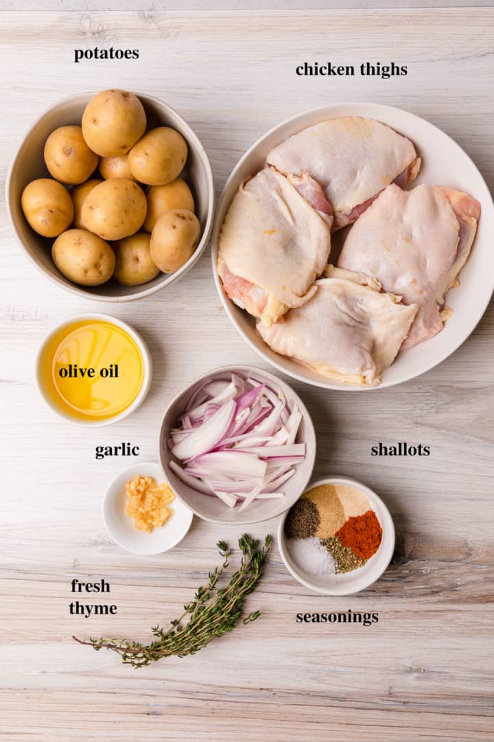 Juicy Air Fryer Chicken Thighs and Crispy Potatoes - The Travel Palate