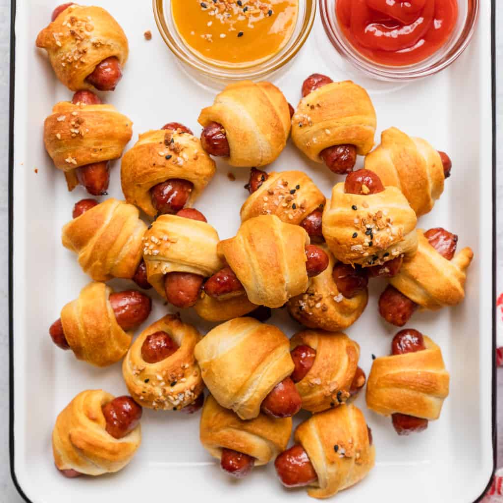 Air Fryer Pigs in a Blanket with Crescent Rolls - The Travel Palate