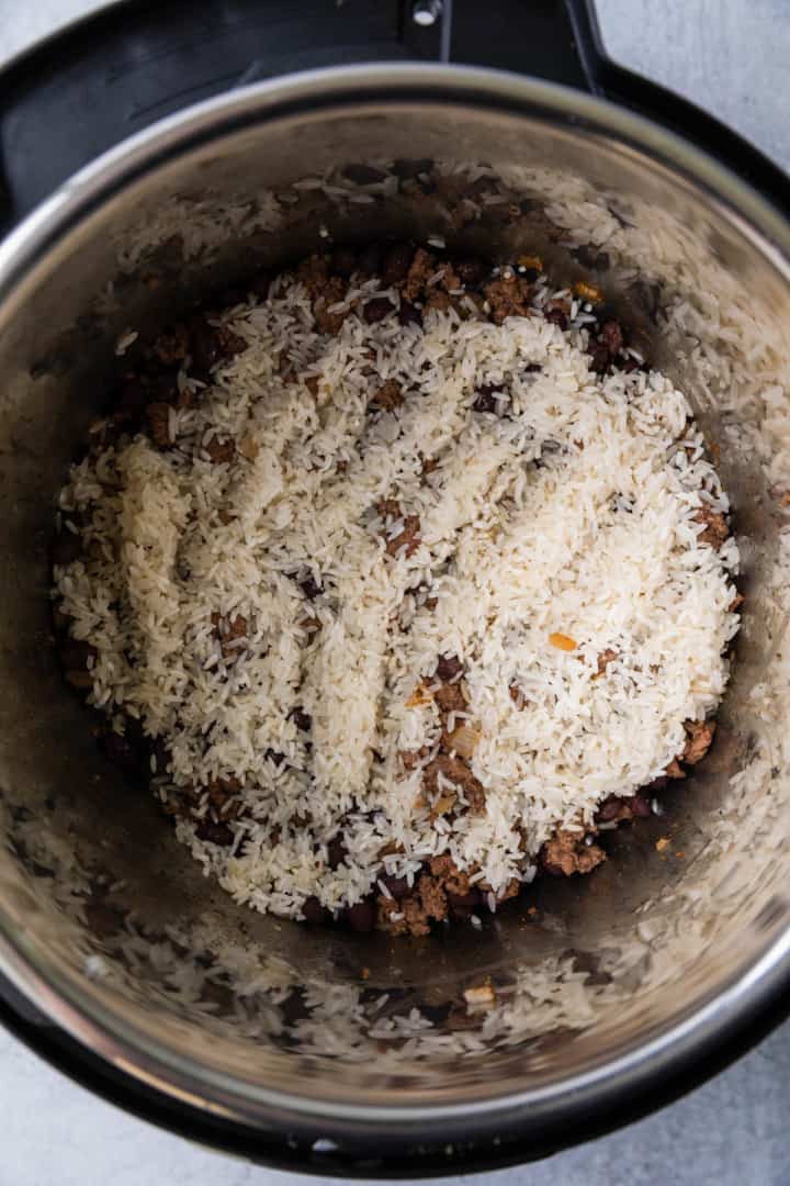 Cheesy Mexican Instant Pot Ground Beef and Rice - The Travel Palate