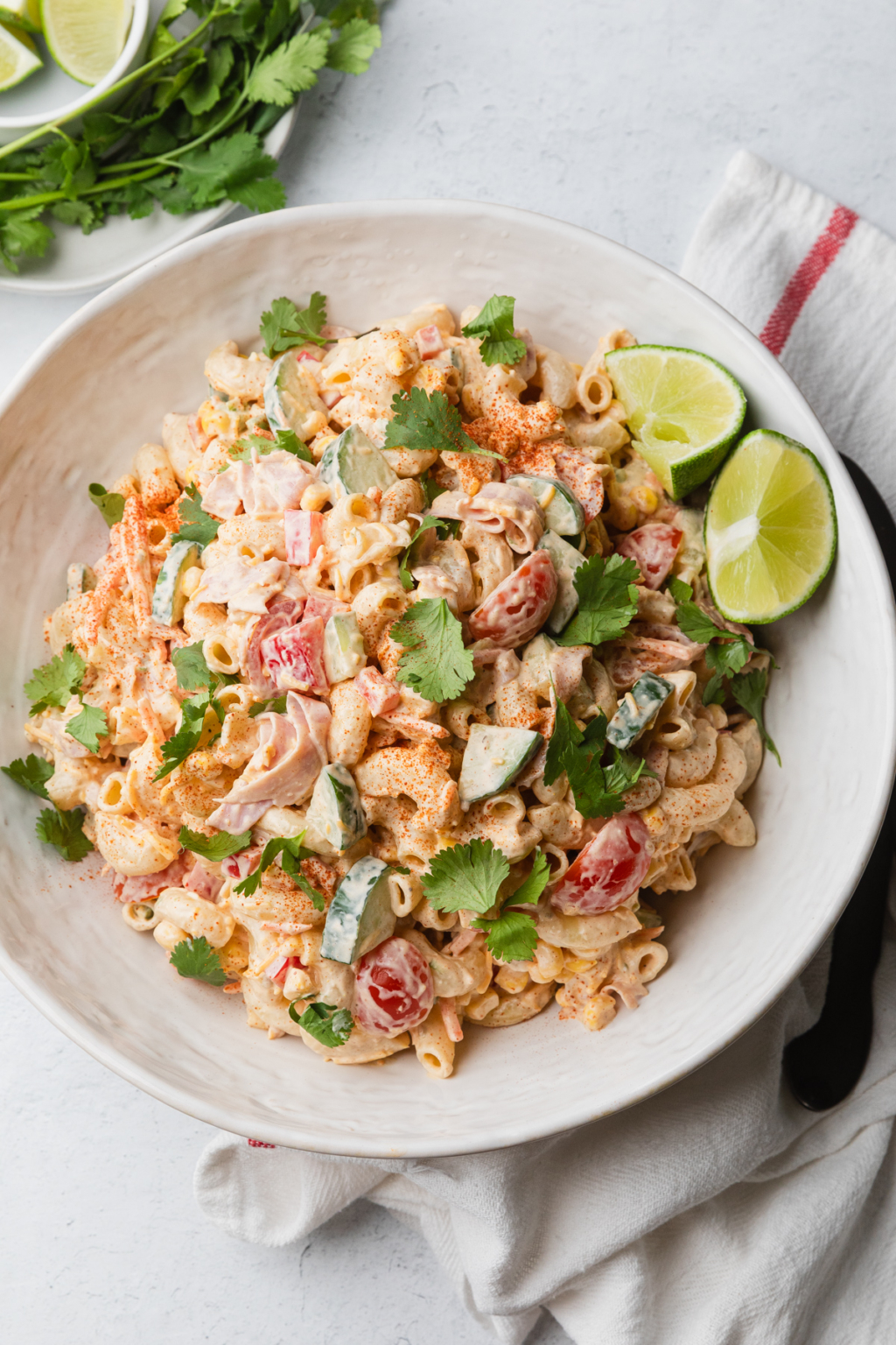 Mexican Macaroni Salad Recipe with Ham - The Travel Palate