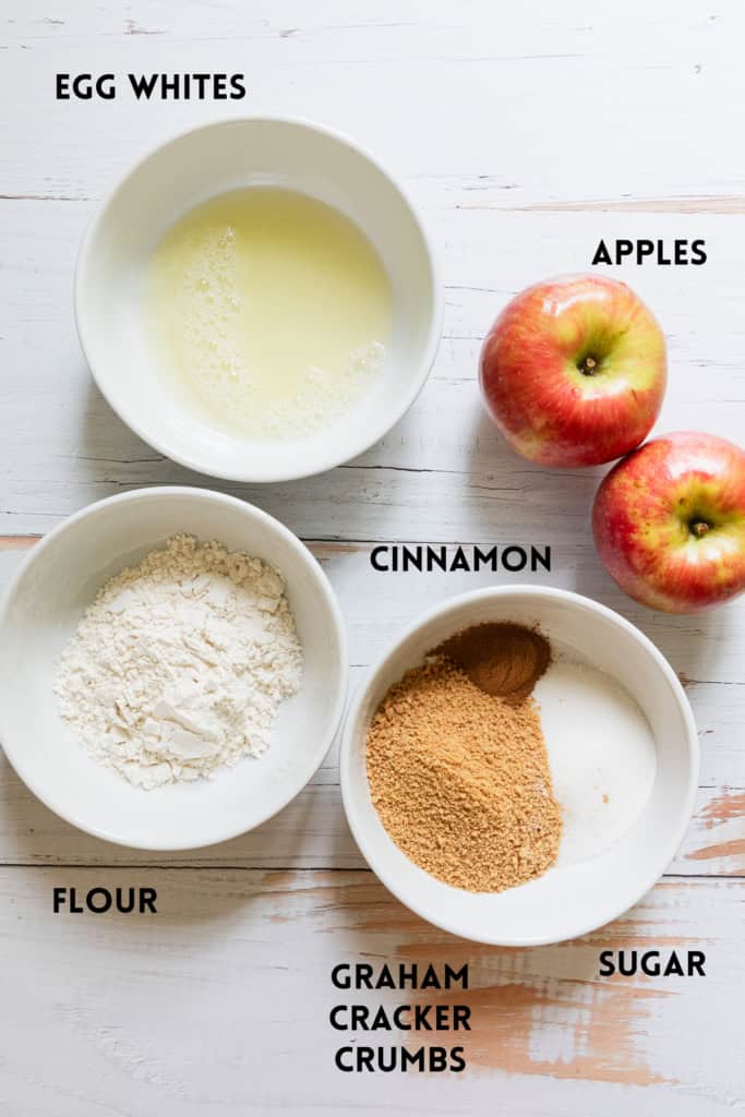 Ingredients to make air fryer apples.