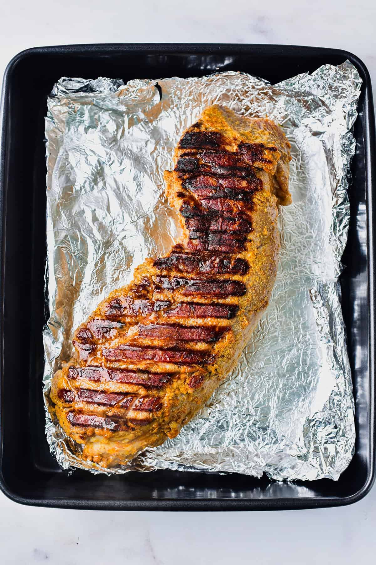 Grilled pork tenderloin.