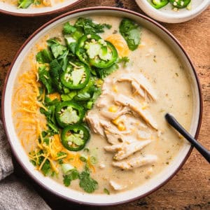 Green chile chicken soup.