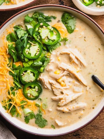 Green chile chicken soup.