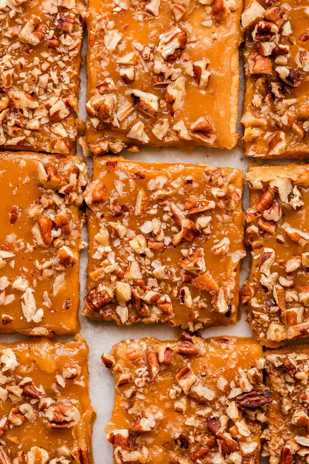 Graham cracker pralines on a a platter.