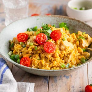 Crockpot chicken and rice casserole.